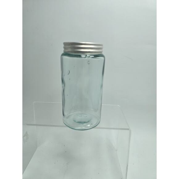 Antique Clear Glass Storage Spice or Condiment Jar Container w/Lid - Picture 2 of 4